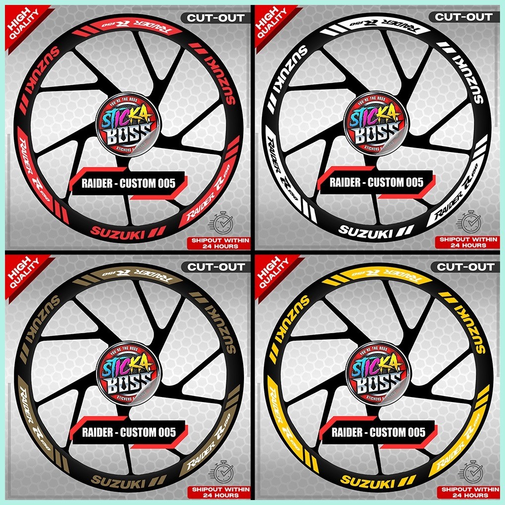 RAIDER R150 MAGS STICKER SET ( 2 MAGS ) - CUSTOM 005 | VINYL WATERPROOF ...