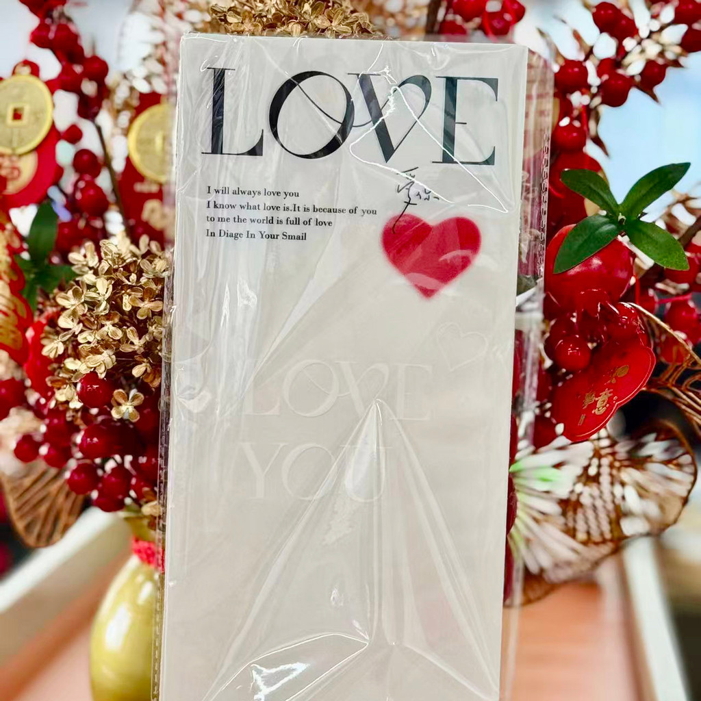 【20Pcs】 Single Bouquet Wrapper Packaging Rose Transparent Flower ...