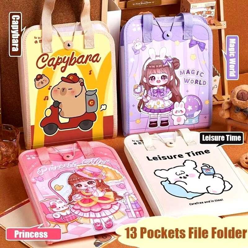 Capybara Portable Folder File Organizer Expanding 13 Pockets A4 Test ...