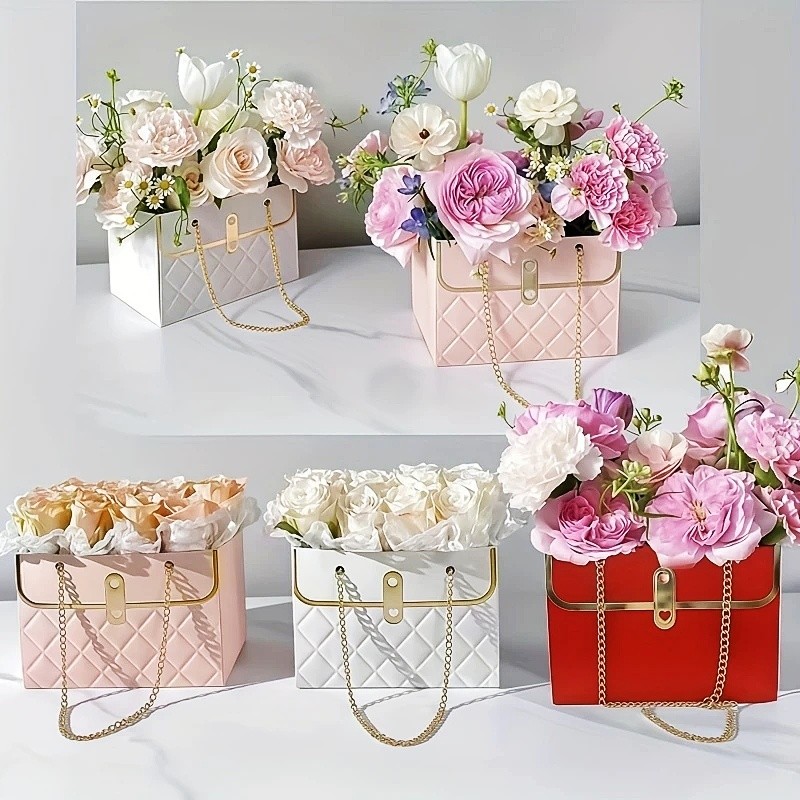 1Pcs Portable Flower Box Creative DIY Bouquet Packaging Boxes Bouquet ...