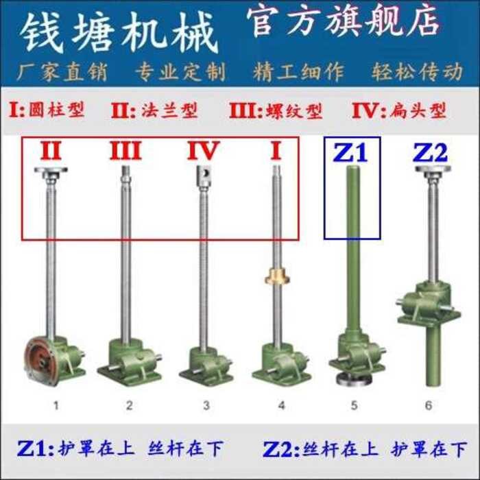 Threaded hine Screw Rod Lift Platform SWL1T2.5T5T10T Hand-Cranked ...