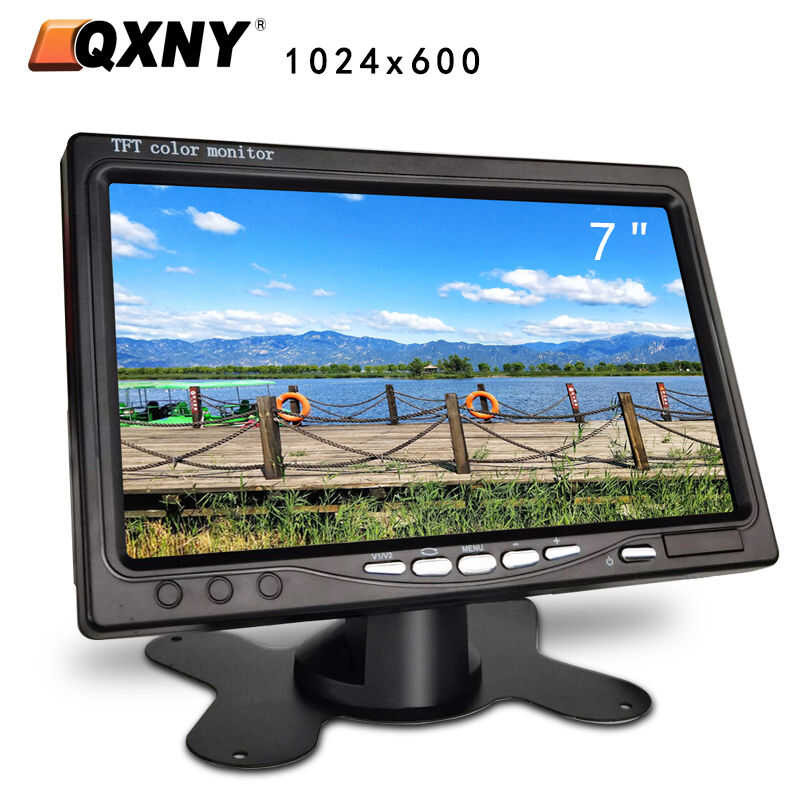7 Inch Car Monitor TFT LCD 1024X600 Display Rear View Screen 12V/24V ...