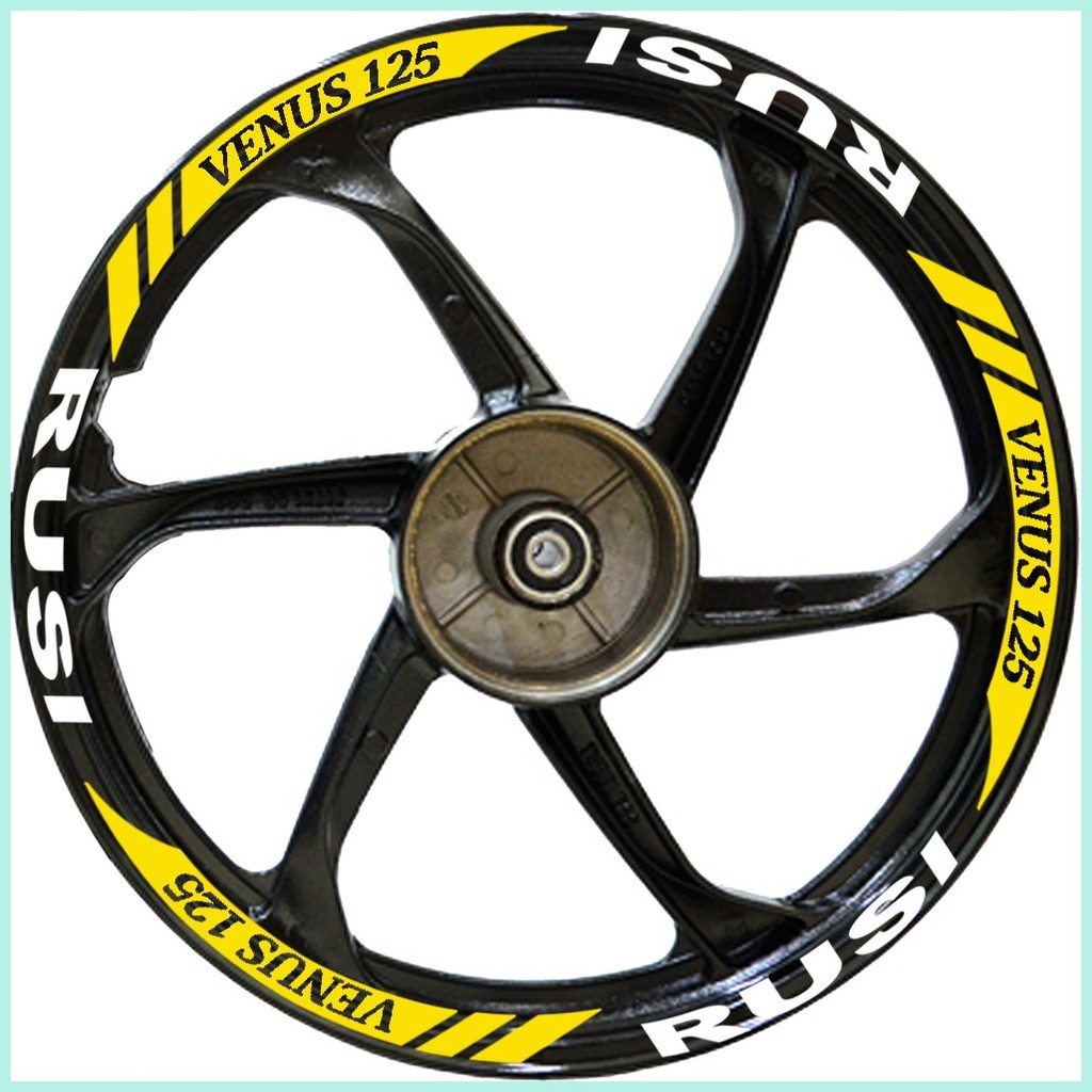 VENUS 125 RUSI MAGS STICKER DECALS (SET FOR 2 WHEELS, FRONT AND REAR ...