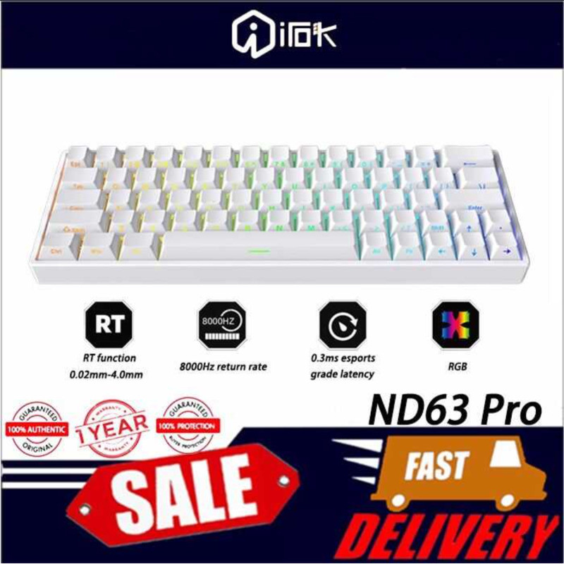 Irok Nd63 PRO Magnetic Switch nical 0 Dead Zone Hot Swappable RGB ...