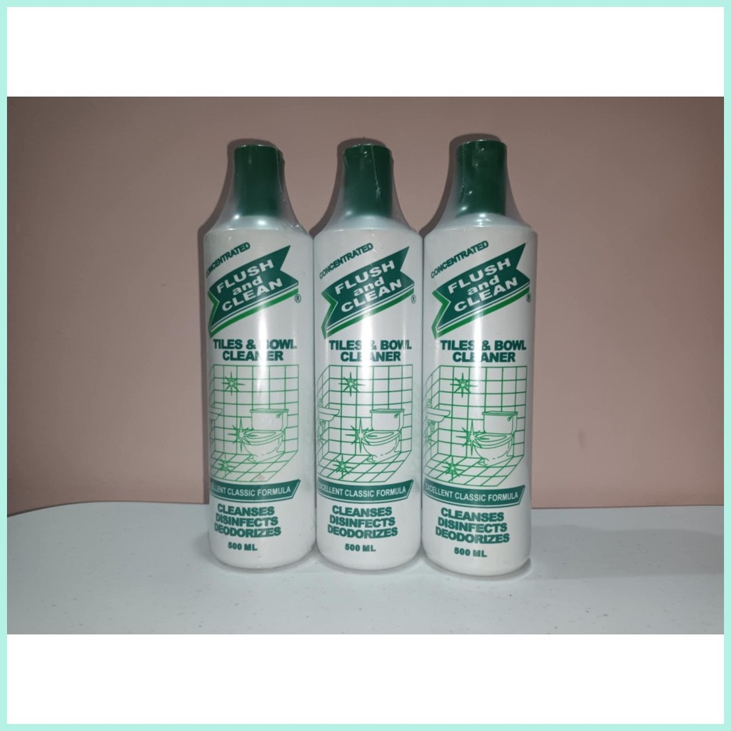 Flush and Clean Toilet and Bowl Cleaner ( 500ml) 1 Box (15 pcs Blue and ...