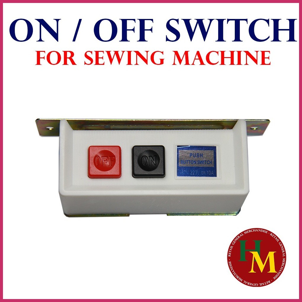 ON & OFF Push button switch for clutch motor sewing machine | Shopee ...