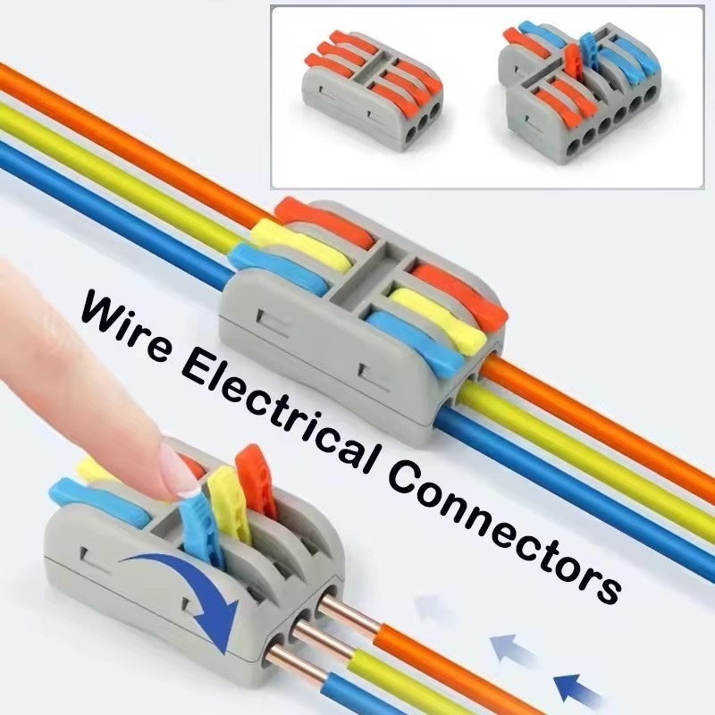 Universal Spring Wiring Cable Connector / Compact Splicing Wire ...