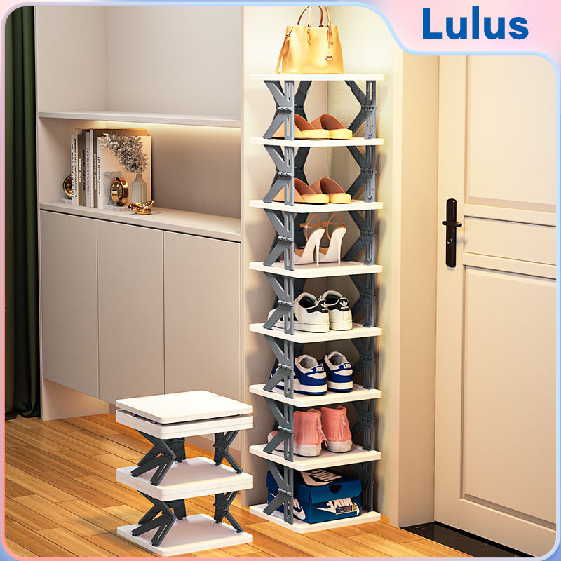 Folding Multi-tier Shoe Rack Stackable Shoes Storage Organizer No ...