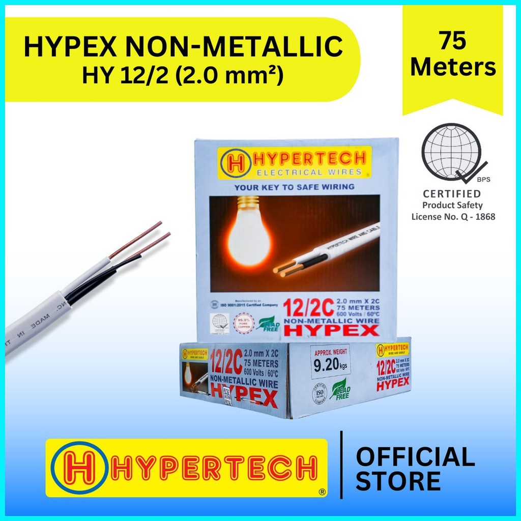 Hypertech HYPEX # 12/2 75meters NM WIRE (PDX) Pure Copper Electrical ...