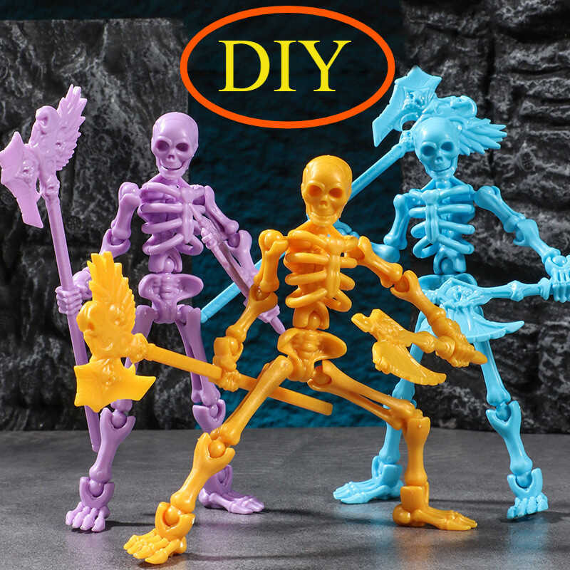 D Printed Assembly Multi-Joint Movable Skull Bone Joint Doll Toy Diy ...