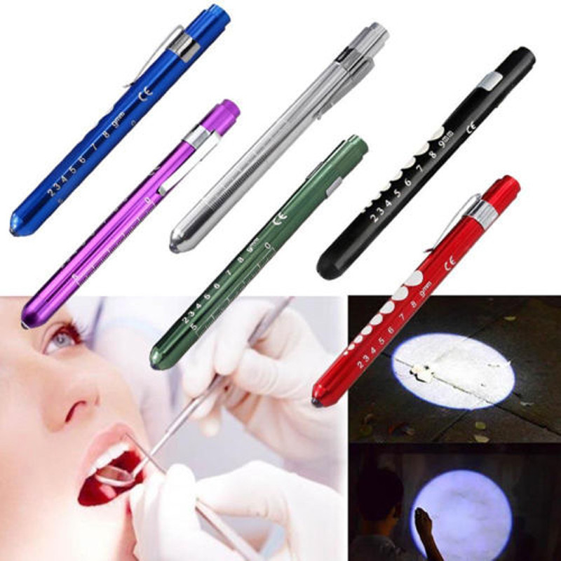 Portable LED Flashlight Work Light First Aid Pen Light Torch Lamp Pupil ...
