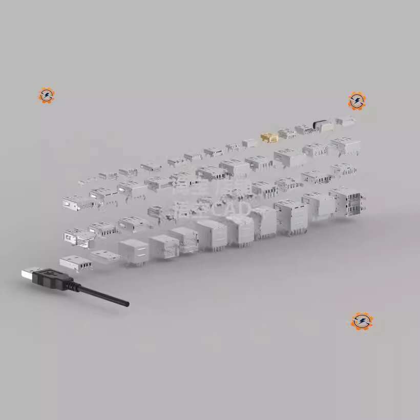 USB Connector Model Collection 1431625 3D Model Drawing SW Design ...