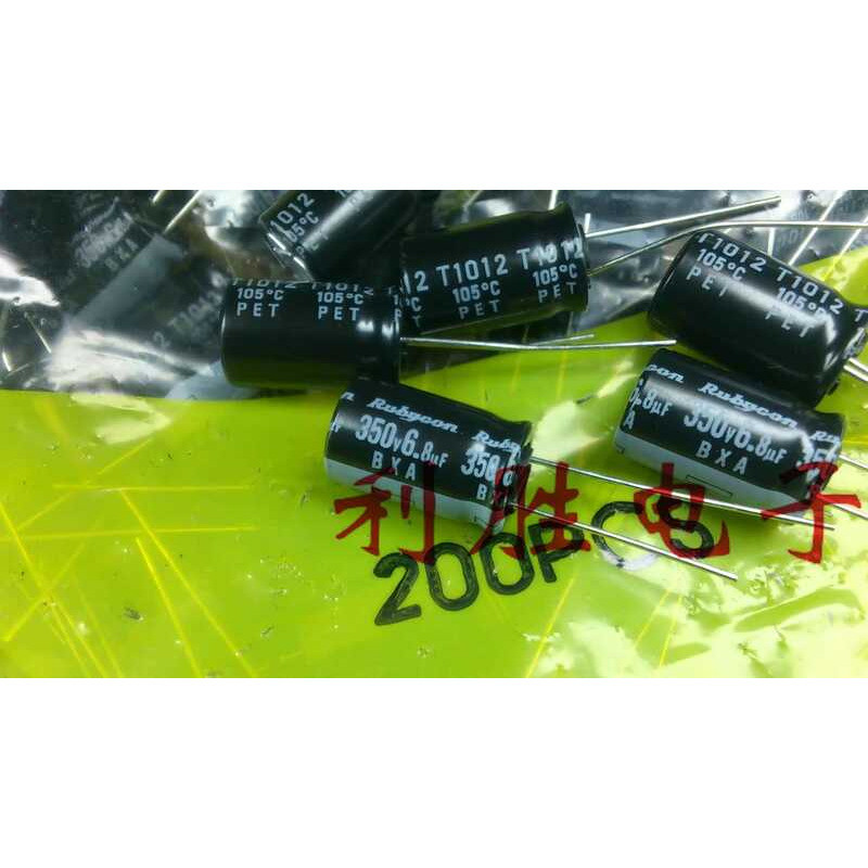 Japan Red RUBYCON Aluminum Electrolytic Capacitor 350V 6.8UF 10X16 BXA ...