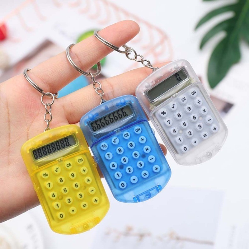 Portable Mini Flip Calculator Hanging Pendant Keychain Gift Portable ...