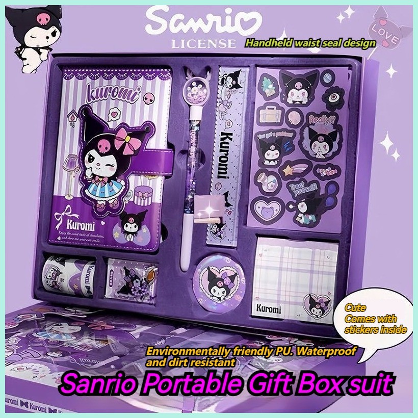 Sanrio Notebook Handbook Stationery Set Gift Box Melody Kuromi Large ...