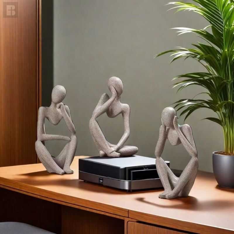 Thinker Statue Abstract Sculpture Resin Statues For Home Decor Modern ...