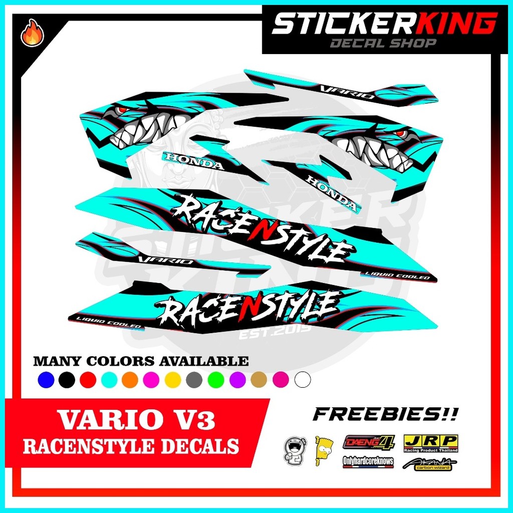 Click 125i Vario V3 Racenstyle Decals with Freebies Laminated ...