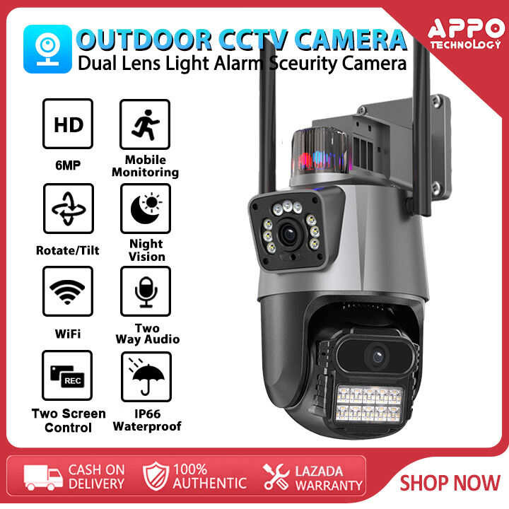 V380 PRO Q33s Dual Lens Outdoor Cctv Camera Wifi Connect To Cellphone ...