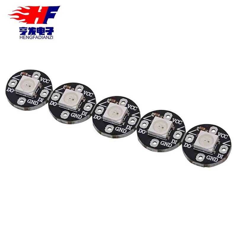 1slot Round WS2812B RGB LED Breakout Full Color Driver Colorful Light ...
