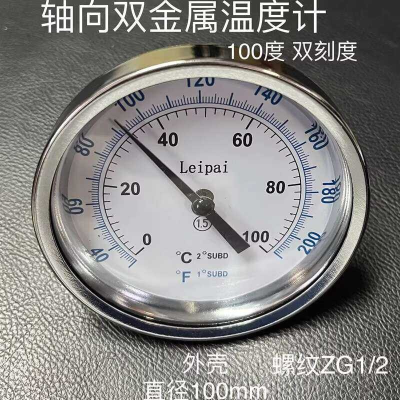 Leipai 0-100 Celsius 30-200 Fahrenheit Fixed External Thread Bimetallic ...