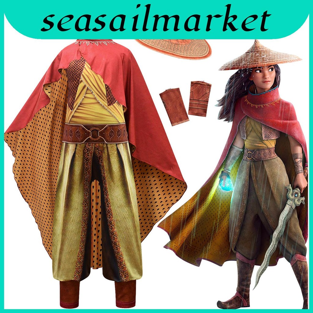 Raya Impressive And The Last Dragon Soft Material Cosplay Costume Set ...