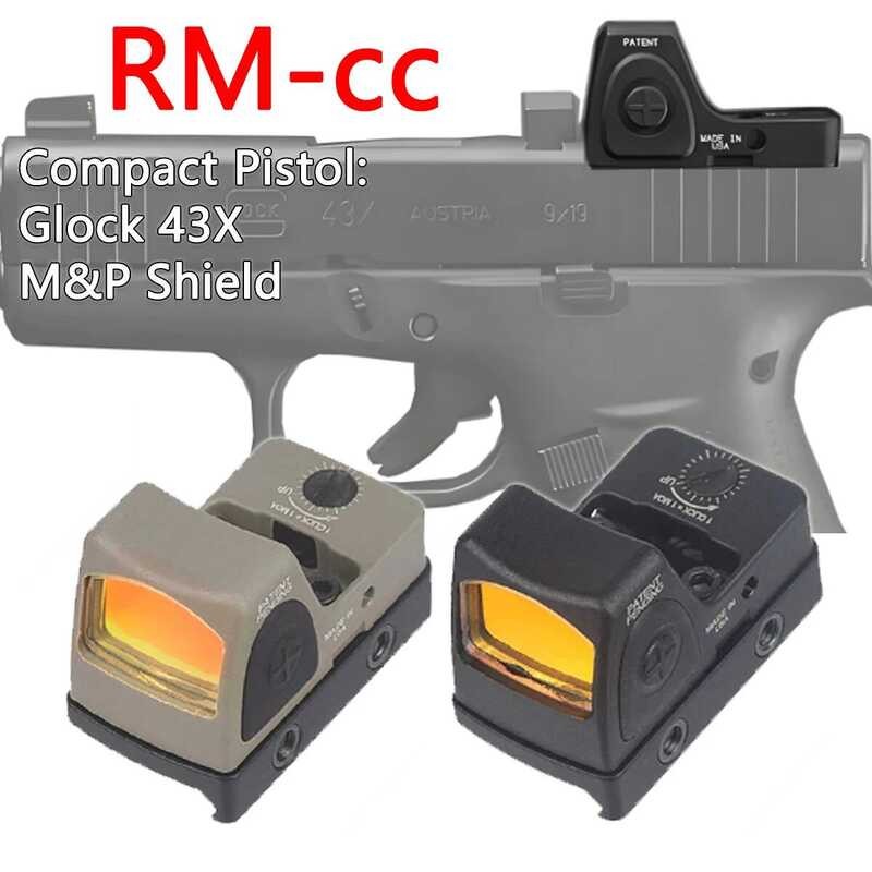 Trij RM CC Red Dot Sight Reflex Scope For Compact Pistol Glock 43X M&P ...