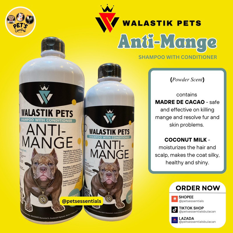 Walastik Pets Shampoo Anti-mange (Available in 1000ml and 500ml ...