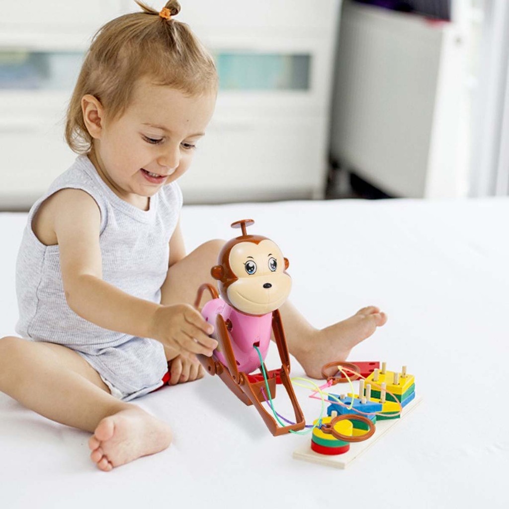 Climbing Monkey Toy with Hook Rope Fun Interactive Kids Early For ...