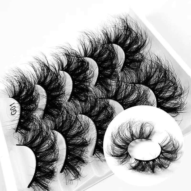5 Pairs Fluffy Long False Thick Cross Eyelashes | Shopee Philippines