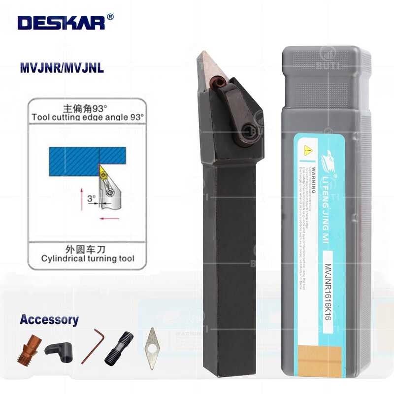 Original 2 DESKAR MVJNR MVJNL External Turning Tools Holder CNC Lathe ...