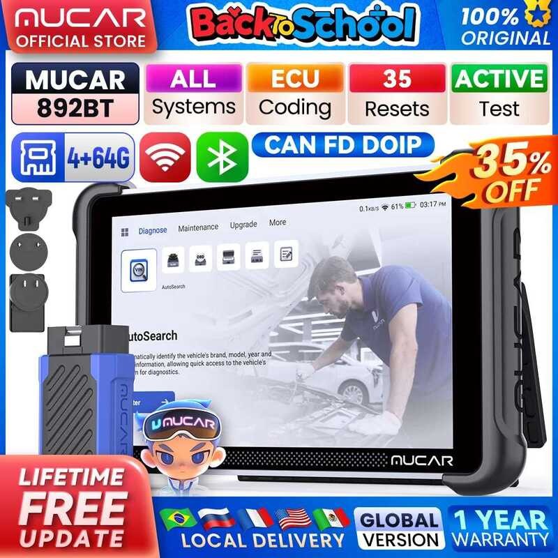 Y MUCAR 892Bt AI Fuction Full System Car Diagnostic Tool Bi-Directional ...