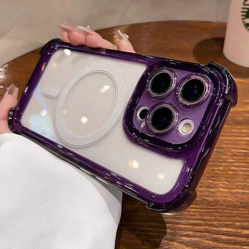 Luxury Crystal Clear Magnetic Wireless Charging Collision Avoidance ...