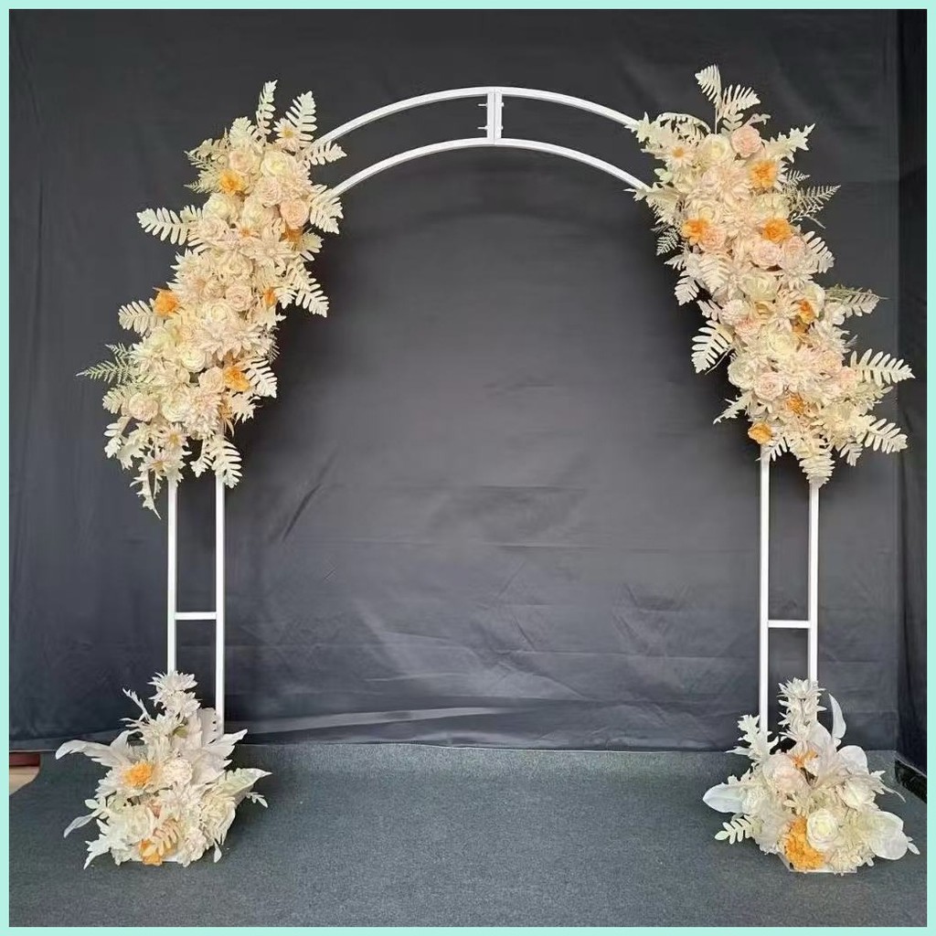Wedding props Wrought iron double pole arch shelf stage layout runway ...