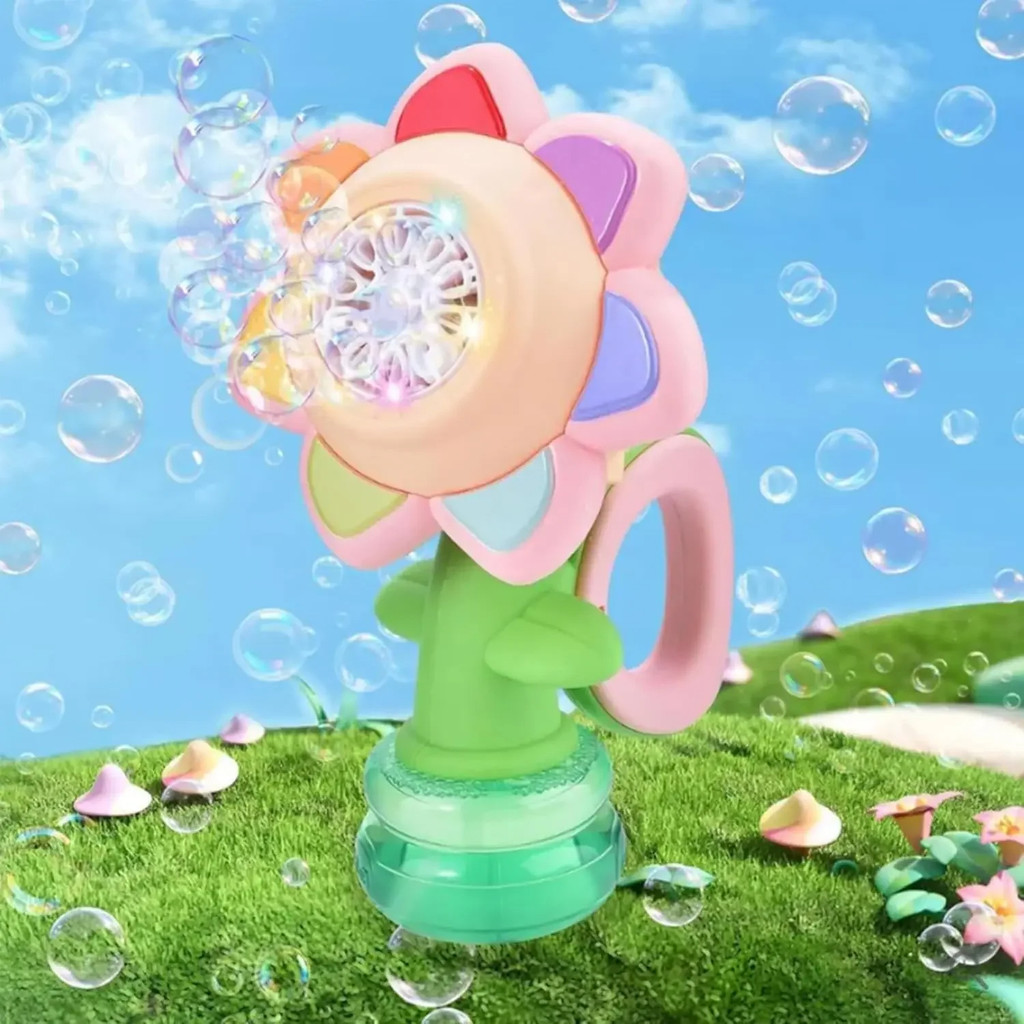 Sunflower Colorful Bubble Machine With Colorful Lights Three Modes Fun ...