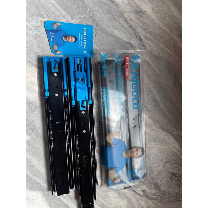 Higold No Handle Concealed Drawer Side Mount Rebound Slide Track Pop-up ...