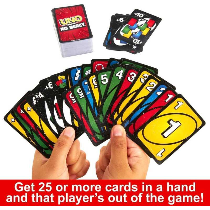Mat Uno Show Em No Mercy Game Card Kids S Family Night Players Iconic ...