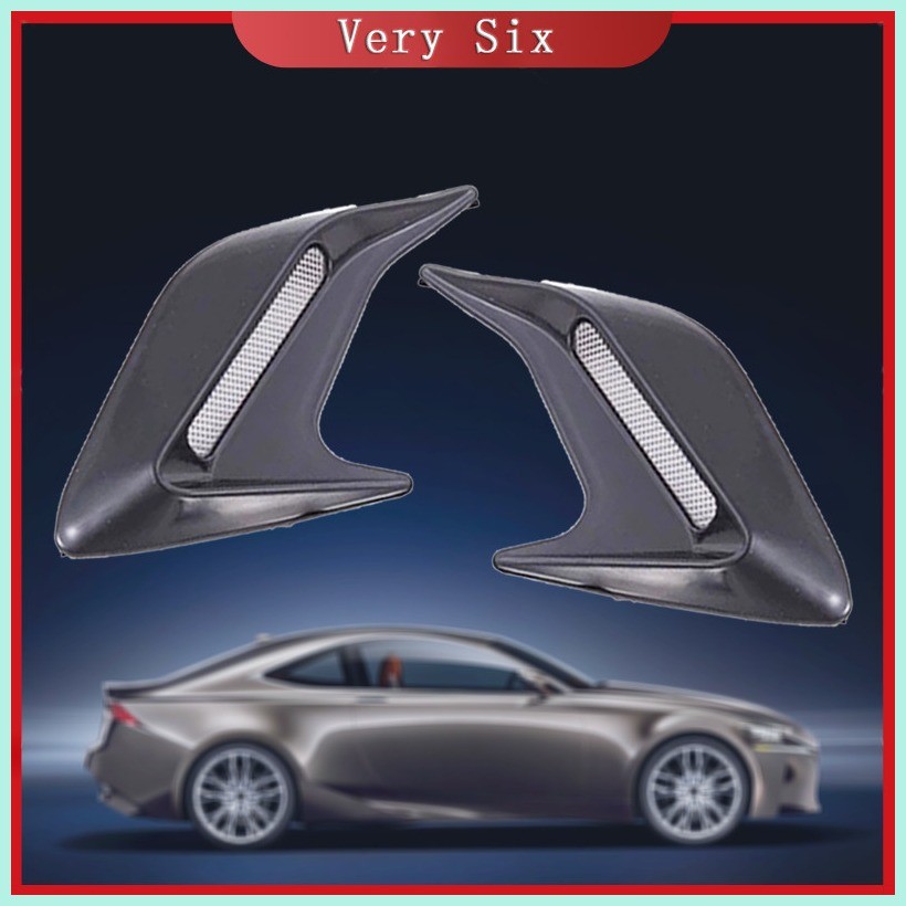 1Pair Car Side 3D Shark Gill Sticker Black 3D Simulation Shark Gill ...