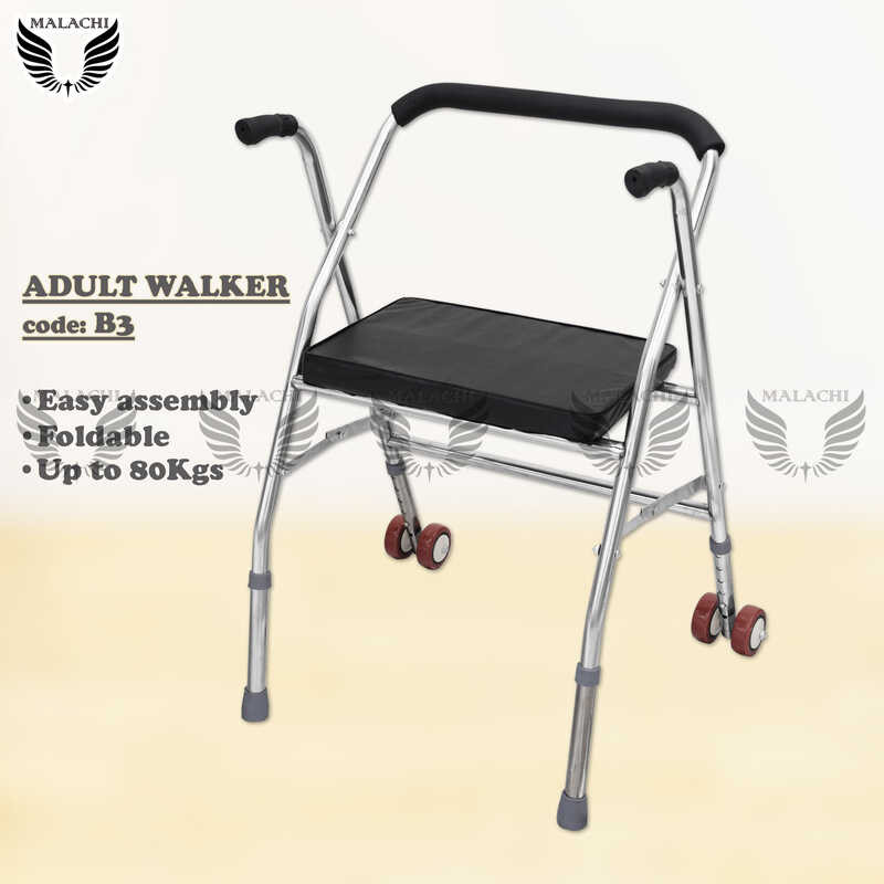 Adult Walker Multi-Functional Foldable Stainless Steel Walking Aid ...