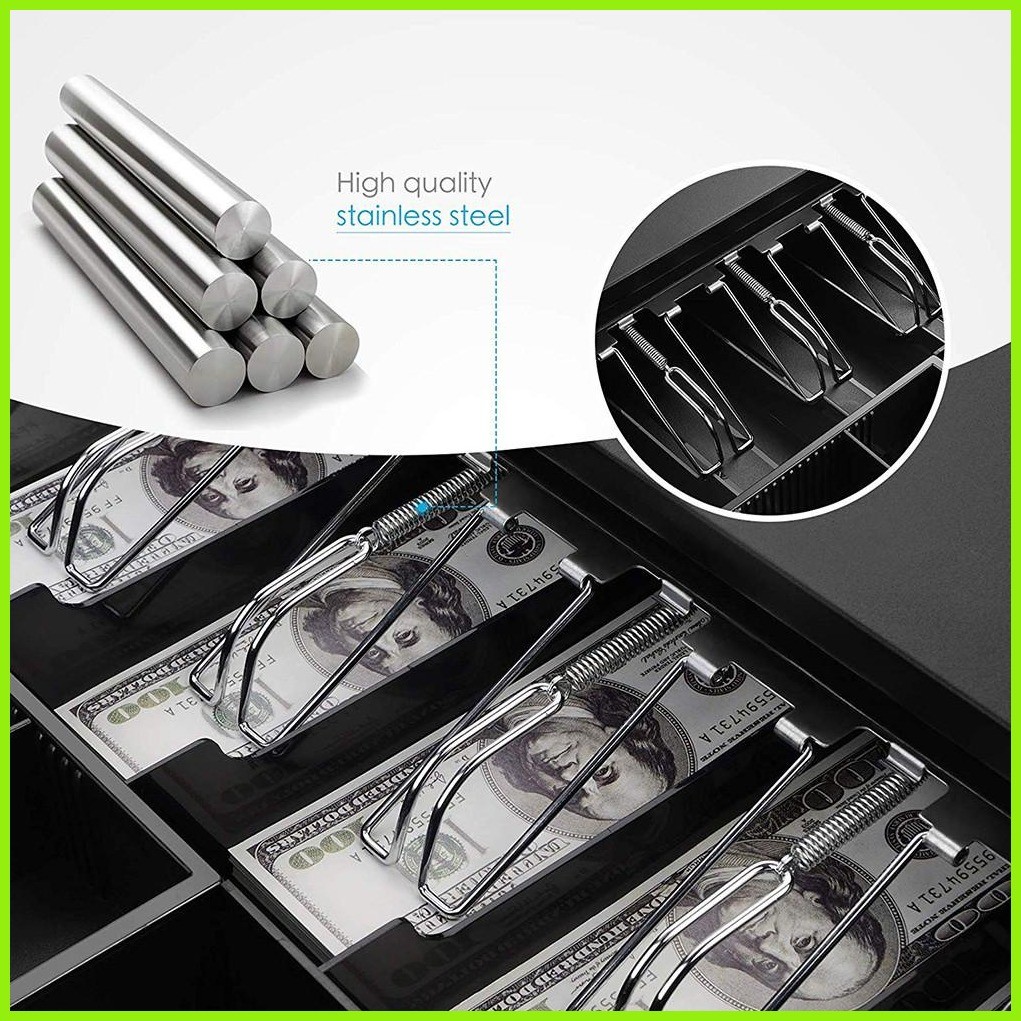 POS electronic cash drawer box storage 4 compartments 5 stalls cash ...