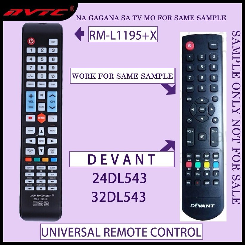 Universal remote control for DEVANT smart tv remote na gagana sa tv mo ...