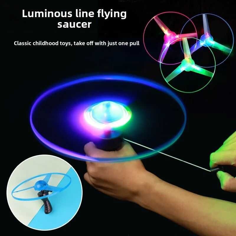 Glowing Pull String UFO For Boys Night Street Stall Hot Sale 12 Lights ...