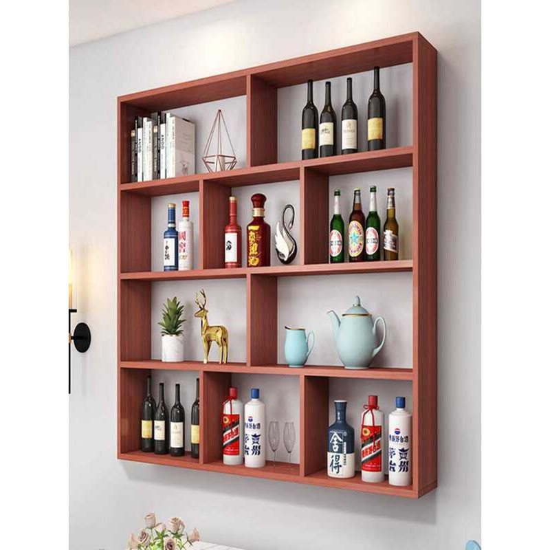 Modern Minimalist Wall Storage Simple Grid Restaurant Wall-Mounted ...
