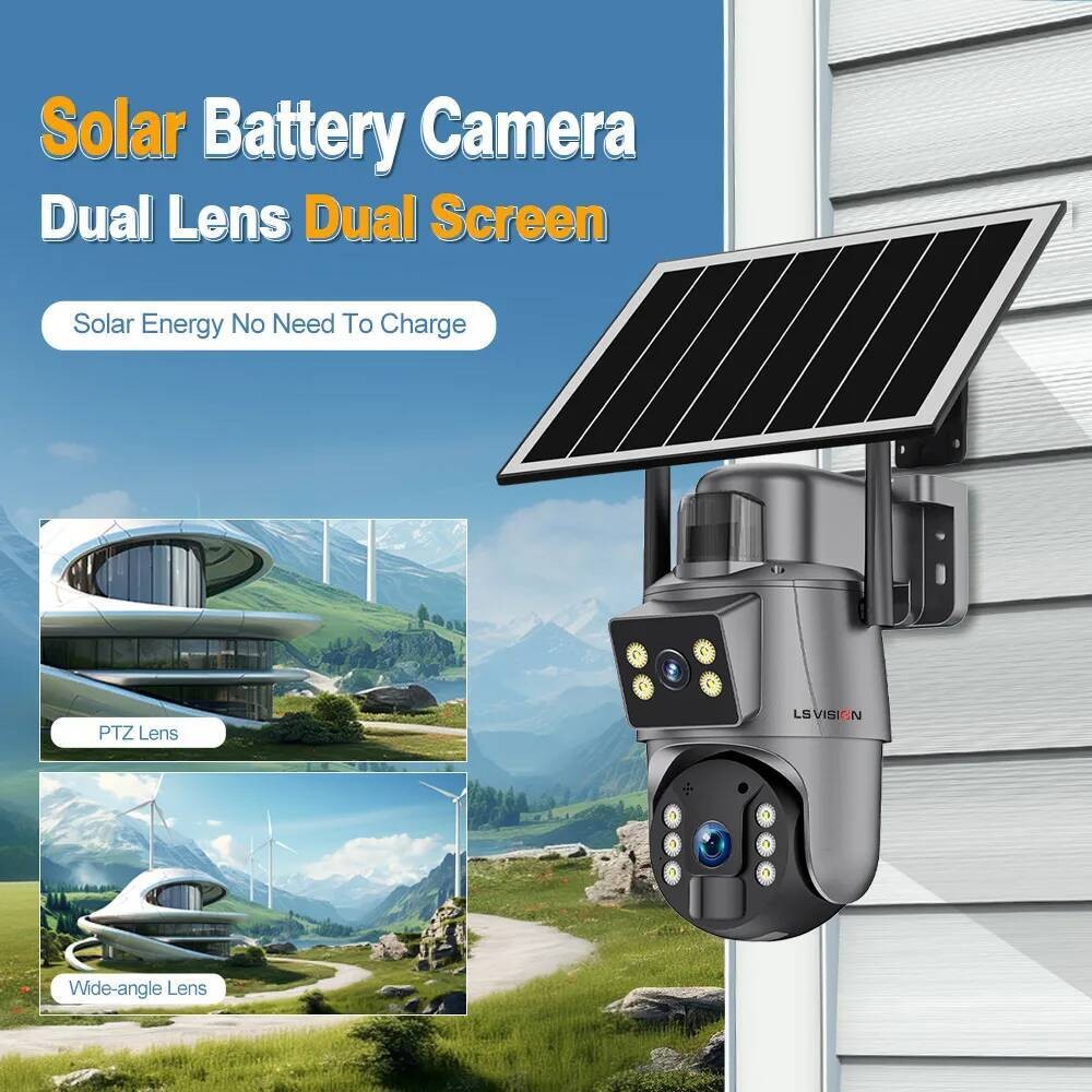 VISION LS 8MP 4G SIM Camera Ubox Dual Screen Outdoor Security Camara ...