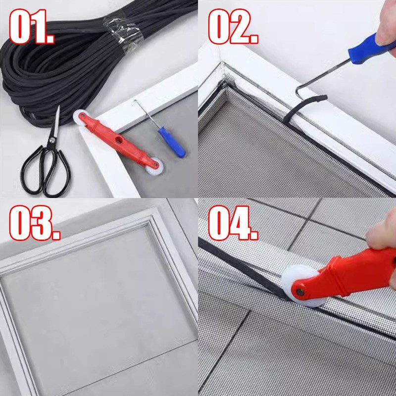 Window Mosquito Net Groove Fixing Strip - Door Crevice Sealing Strip ...