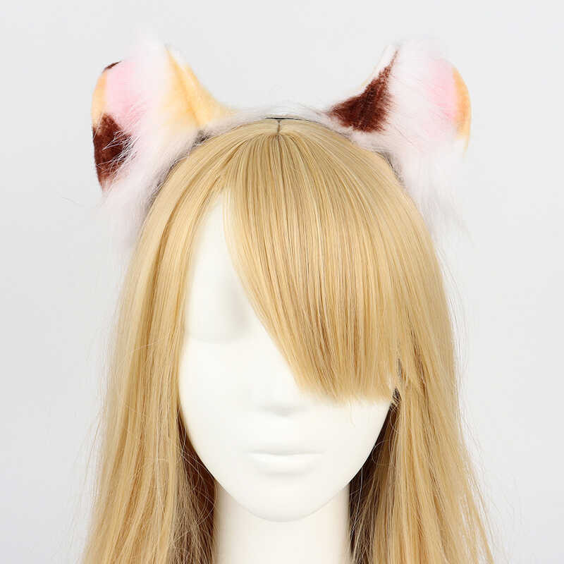 Animal Ear Headband Cosplay Fox Ear Hair Accessory Plush Adjustable Cat ...