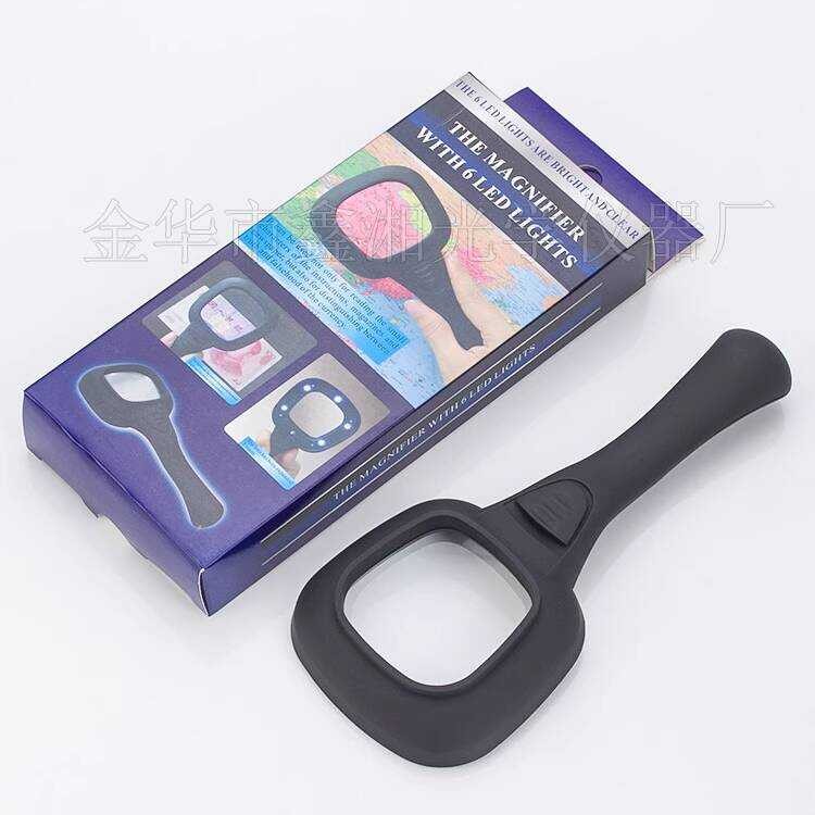 Square Handheld with 6 LED Lights, Banknote Verification, Rubber Coated ...