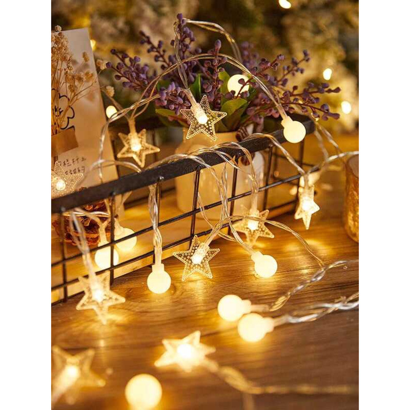 Decorations Outdoor Camping Colorful String Flashing Ball Star ...