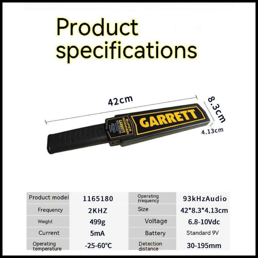 Metal Detector GARRETT Super Scanner Professional Portable Metal knife ...