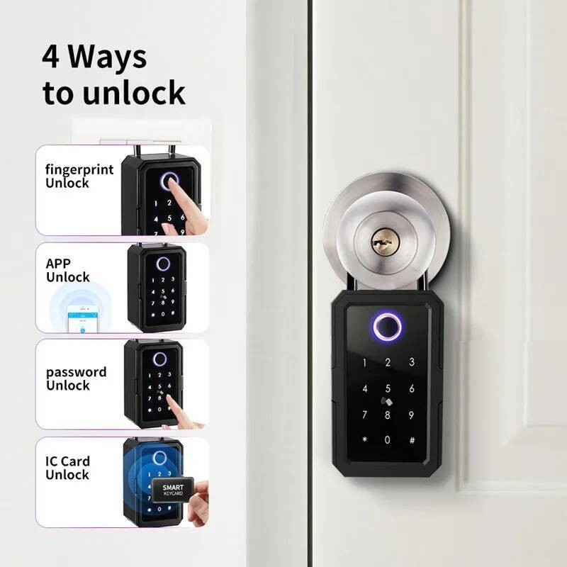 Fingerprint Smart Key Box Wall Mounted Pas Storage Bluetooth Lock Phone ...