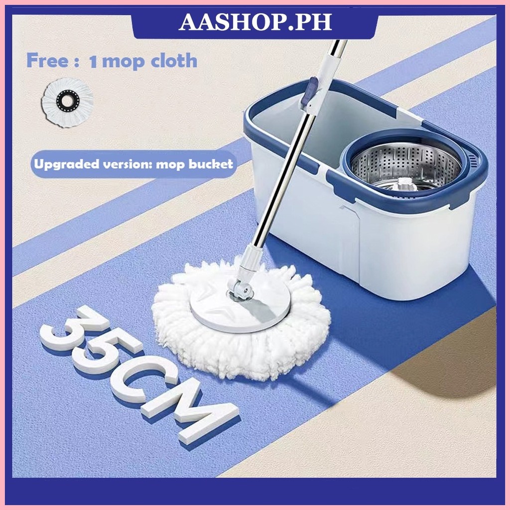 Mop With Spinner and Bucket Stainless Spinner 360 Easy Rotating Map ...